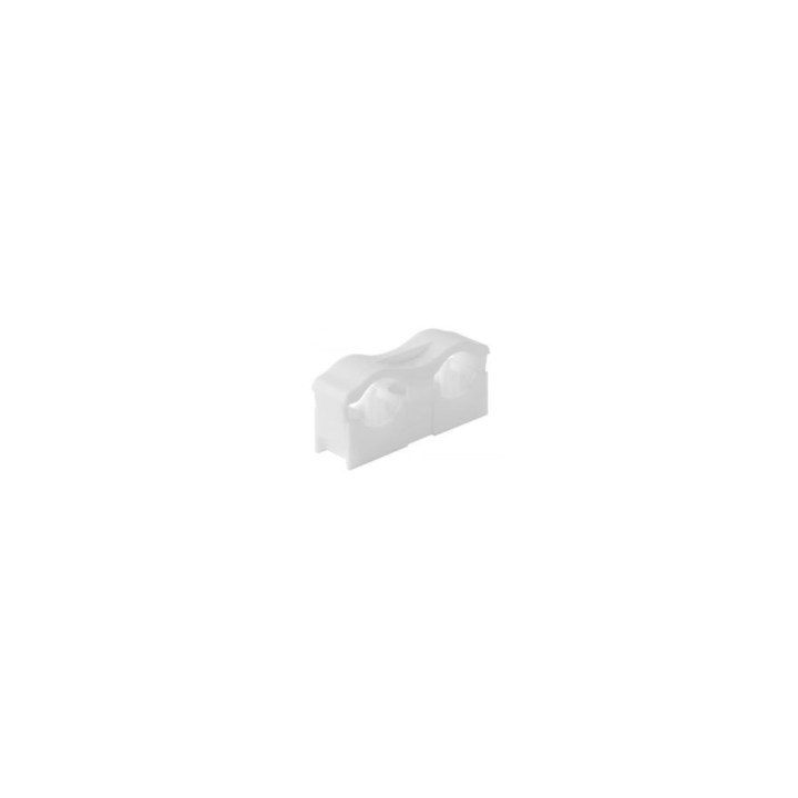 Collier double pour tube D12-22 blanc