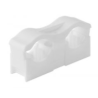 Collier double pour tube D12-22 blanc