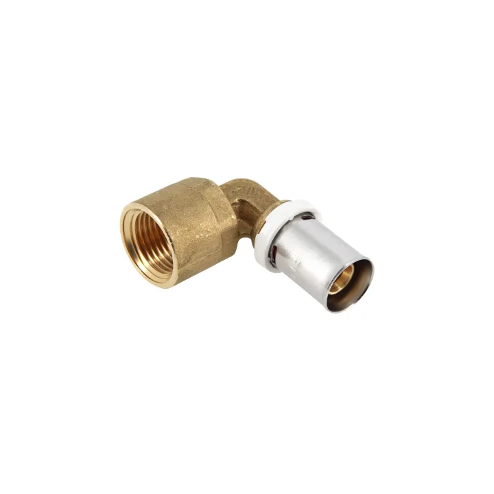 Coude a sertir d16x1/2" F ecrou libre