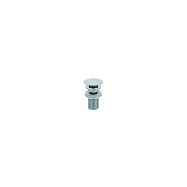 Bonde lavabo avec trop plein clapet clic clac H100 laiton chrome