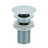 Bonde lavabo avec trop plein clapet clic clac H100 laiton chrome