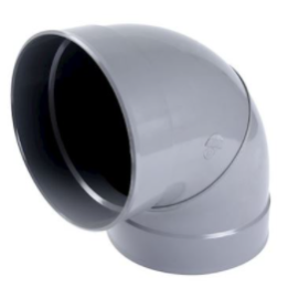 Coude pvc evac D200 90° FF - NF