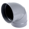 Coude pvc evac D200 90° FF - NF