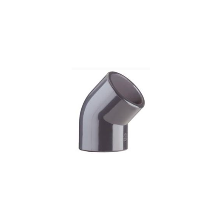 Coude pvc pression acs pn16 d160 45° femelle femelle