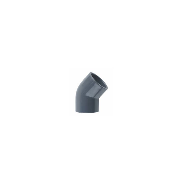 Coude PVC pression acs pn16 d20 45° femelle femelle