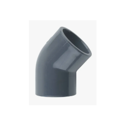 Coude PVC pression acs pn10 d225 45° femelle femelle