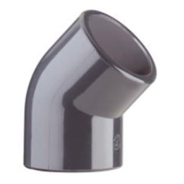 Coude pvc pression acs pn16 d25 45° femelle femelle