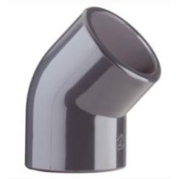 Coude pvc pression acs pn16 d50 45° femelle femelle
