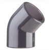Coude pvc pression acs pn16 d50 45° femelle femelle