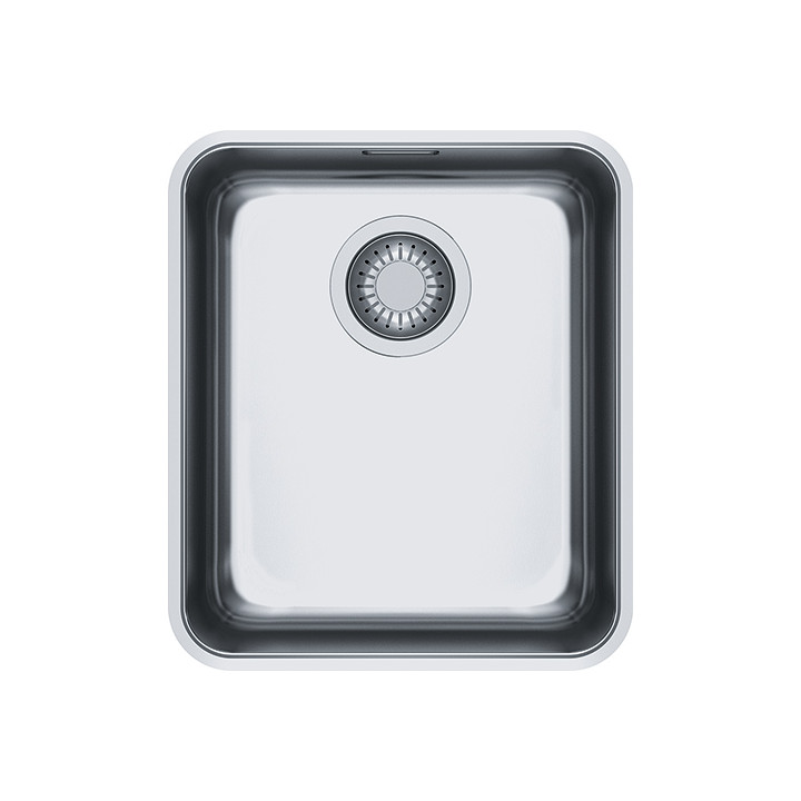 Evier 1 cuve sous plan 370x430mm ATON inox vidage manuel