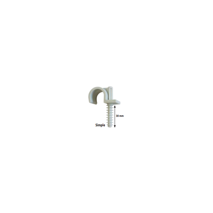 Fix-ring simple d16 blanc