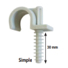 Fix-ring simple d16 blanc