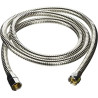 Flexible de douche 1/2x1/2 1.55m chrome