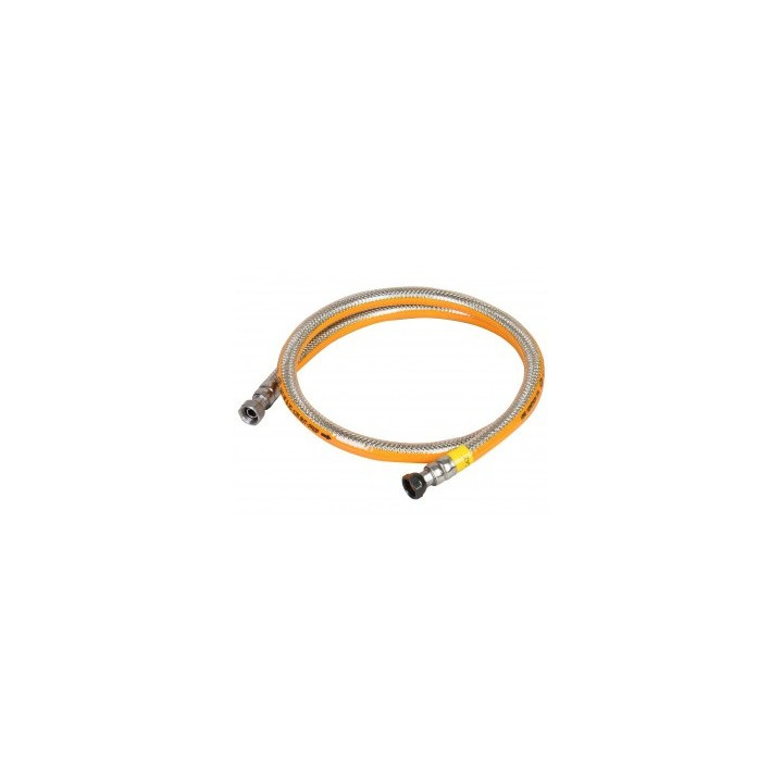 Flexible gaz inox sortie G1/2" entree M20x150 longueur 1m