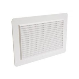 Grille de ventilation rectangle avec moustiquaire 226X323 blanc