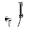 Douchette WC + Robinet d'arret + support + flexible chrome