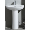 Lavabo 58x47.5cm + colonne H81cm BASIC TREND blanc