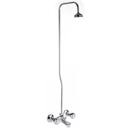Mitigeur bain-douche RU02 150mm + colonne + pomme de douche + fixation