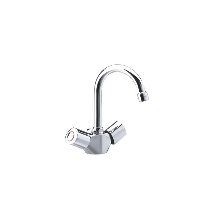 Melangeur lavabo ECO bec orientable chrome avec vidage