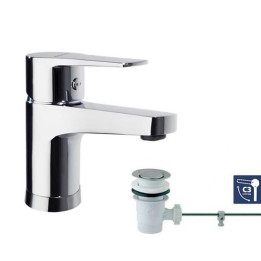 Mitigeur lavabo TITANIUM chrome avec vidage a tirette C3 NF