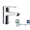 Mitigeur lavabo TITANIUM chrome avec vidage a tirette C3 NF