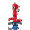 Poteau incendie dn100 + 2xdn65 - 1m tropical non choc