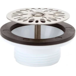 Bonde a grille plate en PVC 1"1/4
