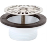 Bonde a grille plate en PVC 1"1/4