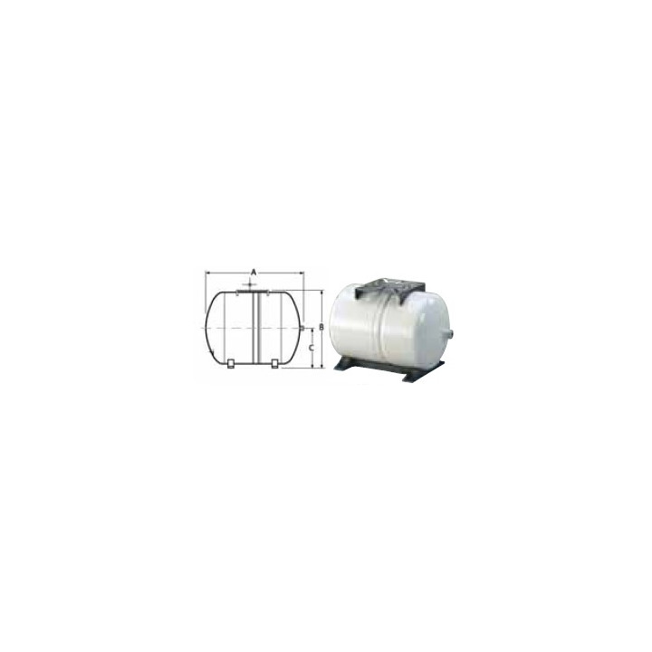 Reservoir diaphragme horizontal CE 100L 1"m