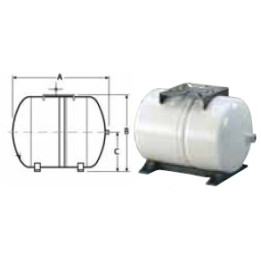 Reservoir diaphragme horizontal 60L 1"M