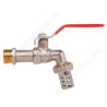Robinet arrosage 1/4 tour poignee 1/2-3/4
