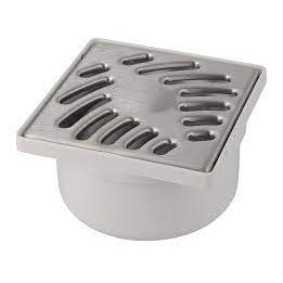 Siphon de sol 10x10 grille inox