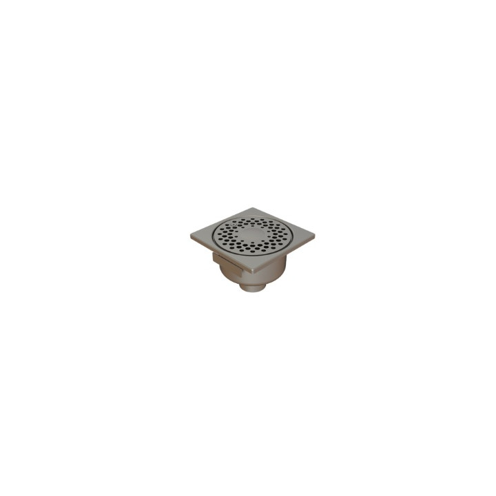 Siphon de sol 150x150mm S/V 50mm inviolable avec cloche en inox 304