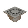 Siphon de sol 150x150mm S/V 50mm inviolable avec cloche en inox 304