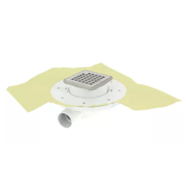 Siphon sol carre S/H D40mm grille inox 10x10cm MAGNETECH