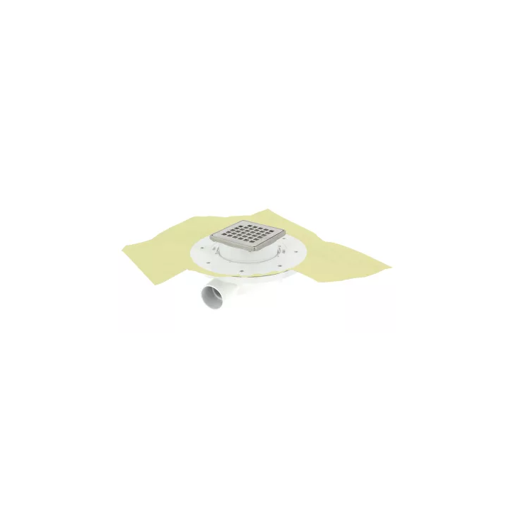 Siphon sol carre S/H D40mm grille inox 10x10cm MAGNETECH