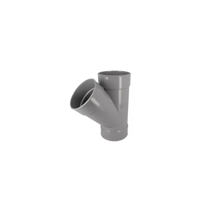 Y pvc evac nf d160 45° femelle femelle