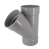 Y pvc evac nf d160 45° femelle femelle
