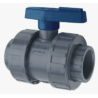 Vanne 32mm PN16 - 2 unions pvc a coller