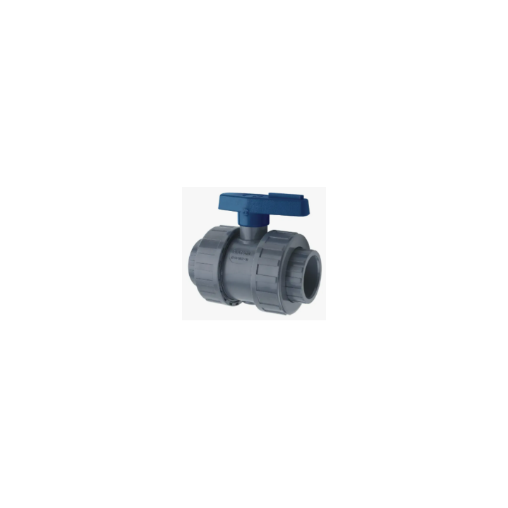 Vanne 90mm PN10 - 2 unions pvc a coller