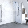 Paroi de douche 90x200cm PARMA 2 cadre chrome sans barre de fixation
