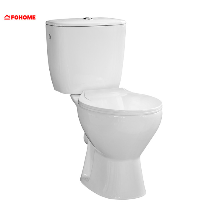 Pack WC S/H en ceramique blanc avec frein de chute