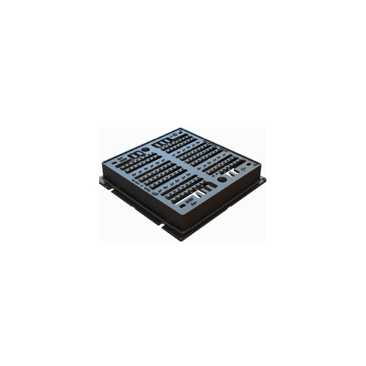 Grille plate CAPTO + cadre NF 500x500 D400KN (400x400 int OL)