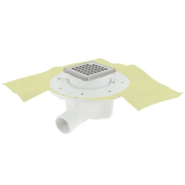Siphon de sol S/H grille inox 10x10 + natte