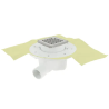 Siphon de sol S/H grille inox 10x10 + natte