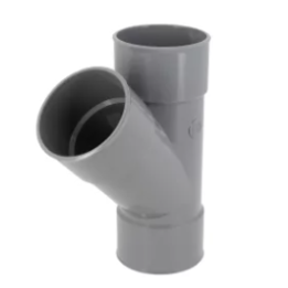 Y pvc evac nf d80 45° femelle femelle