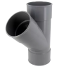 Y pvc evac nf d125 45° femelle femelle
