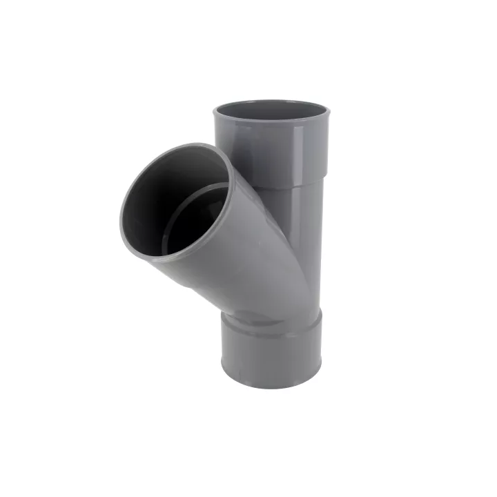 Y pvc evac nf d140 45° femelle femelle