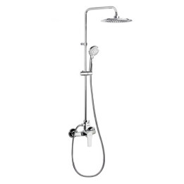 Colonne de douche mecanique TITANIUM pomme de tete D240mm tube extensible chrome