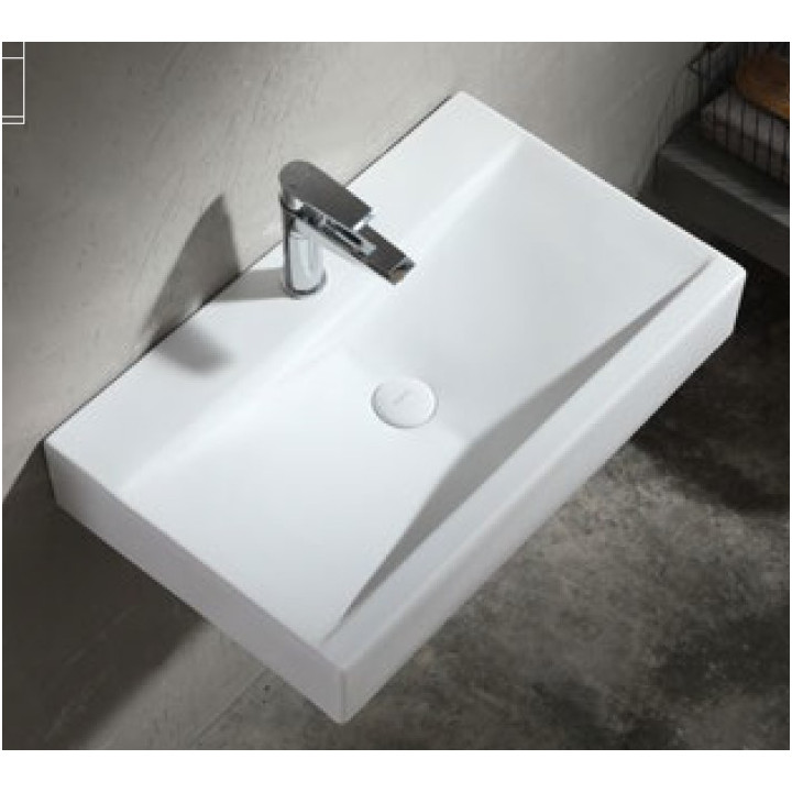 Lavabo 70.5x44.5x12cm blanc
